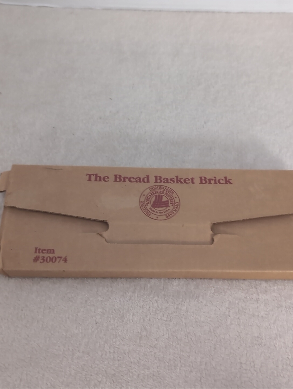 The Bread Basket Brick #30074  LONGABERGER  Pottery Warming Brick NIB
